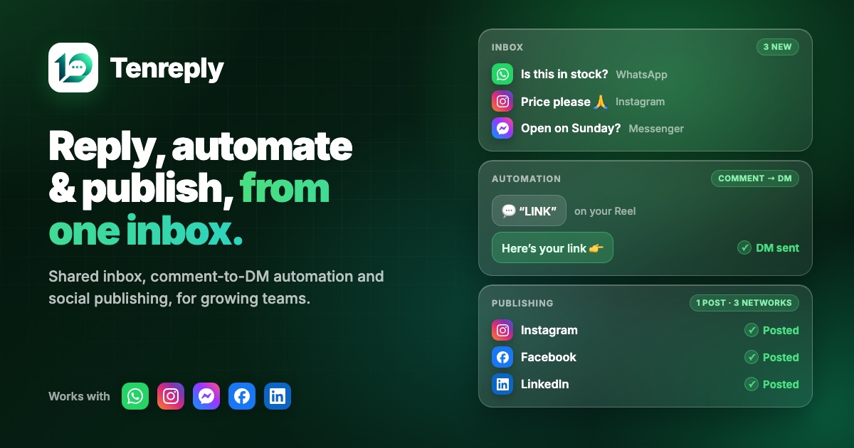 Tenreply — official preview image